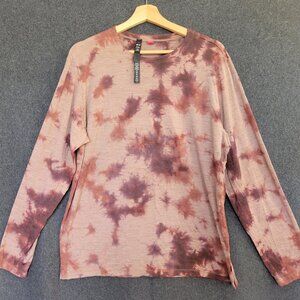 Lululemon Lab L Merino Wool Tie Dye Brown Long Sleeve Pullover Athletic Unisex